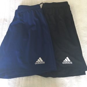 Men's Adidas climalite shorts.  Navy and black.