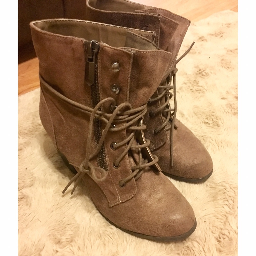 Qupid Lace Up Bootie