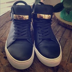 BUSCEMI 100MM MEN'S NUBUCK LEATHER HIGHTOP