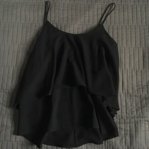 layered black tank