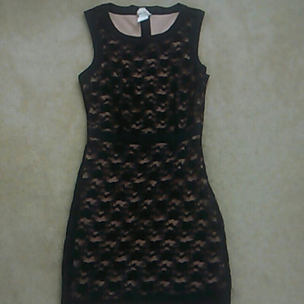 Cream and black dress