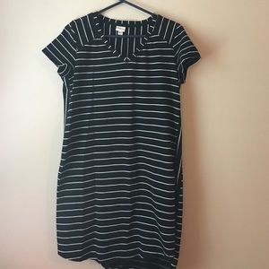 Black and white stripped dress