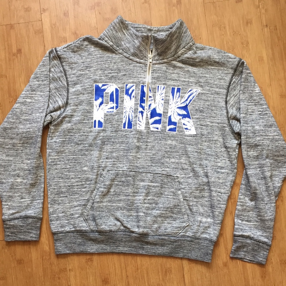 RARE NWOT Pink Victoria's Secret Palm Tree crew