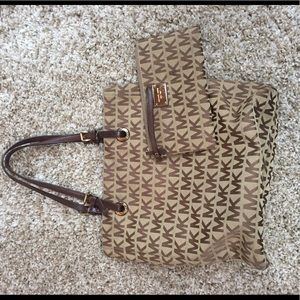 Michael Kors bag and wristlet