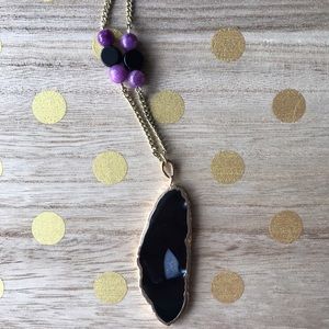 Sliced agate pendant