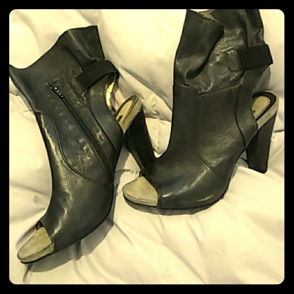 Ankle boots open toe and heel 4 inch heel