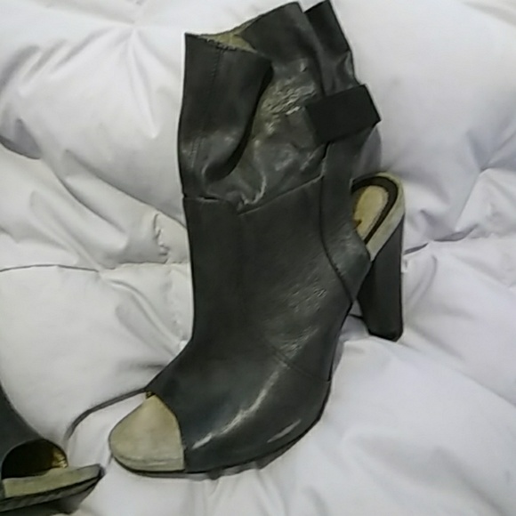 Ankle boots open toe and heel 4 inch heel - Picture 3 of 5