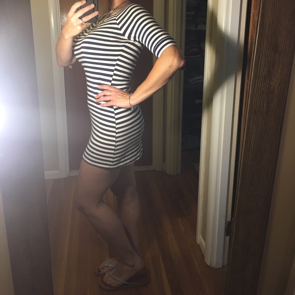 H&M white&navy blue dress - Picture 7 of 8