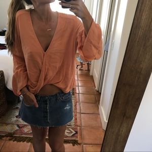 Planet Blue Bell Sleeve Top Medium