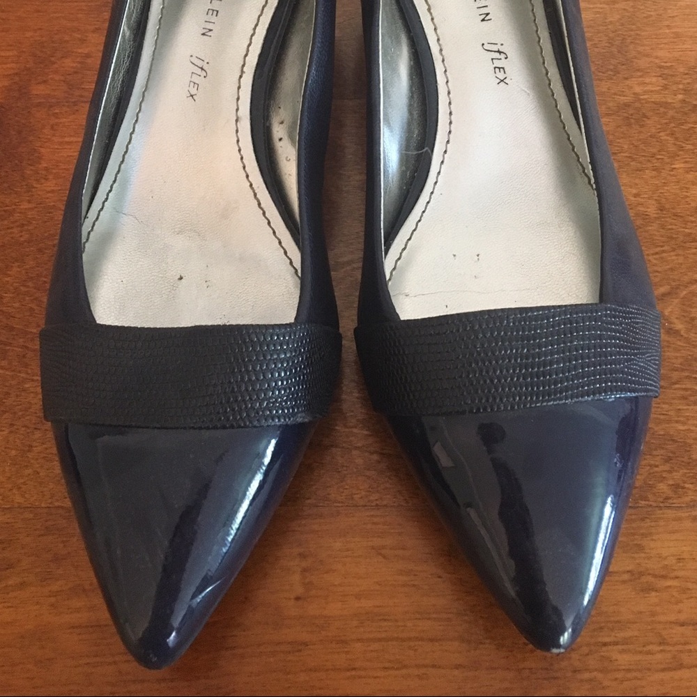 Anne Klein Navy Kitten Heels