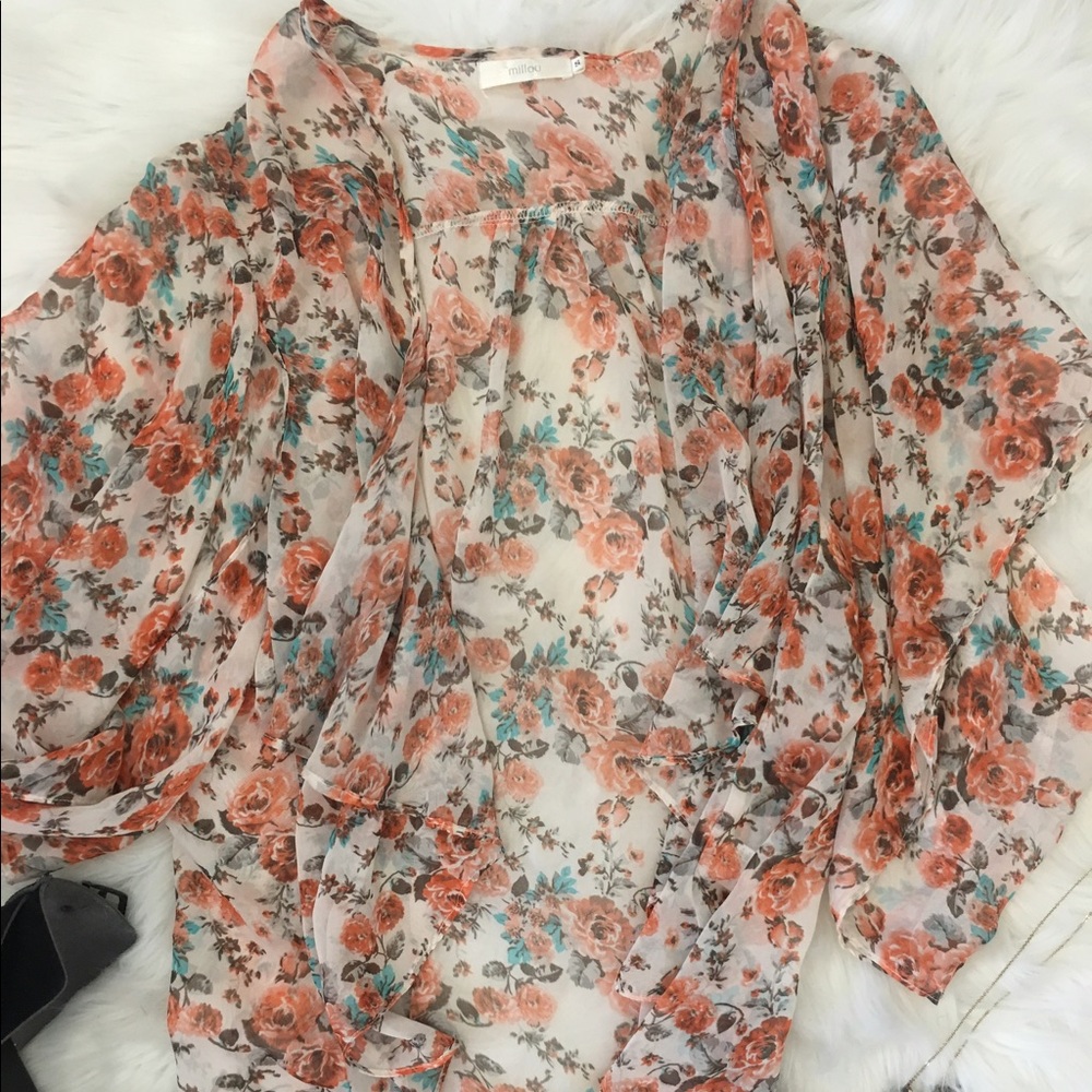 Millau Floral Shawl / Cardigan