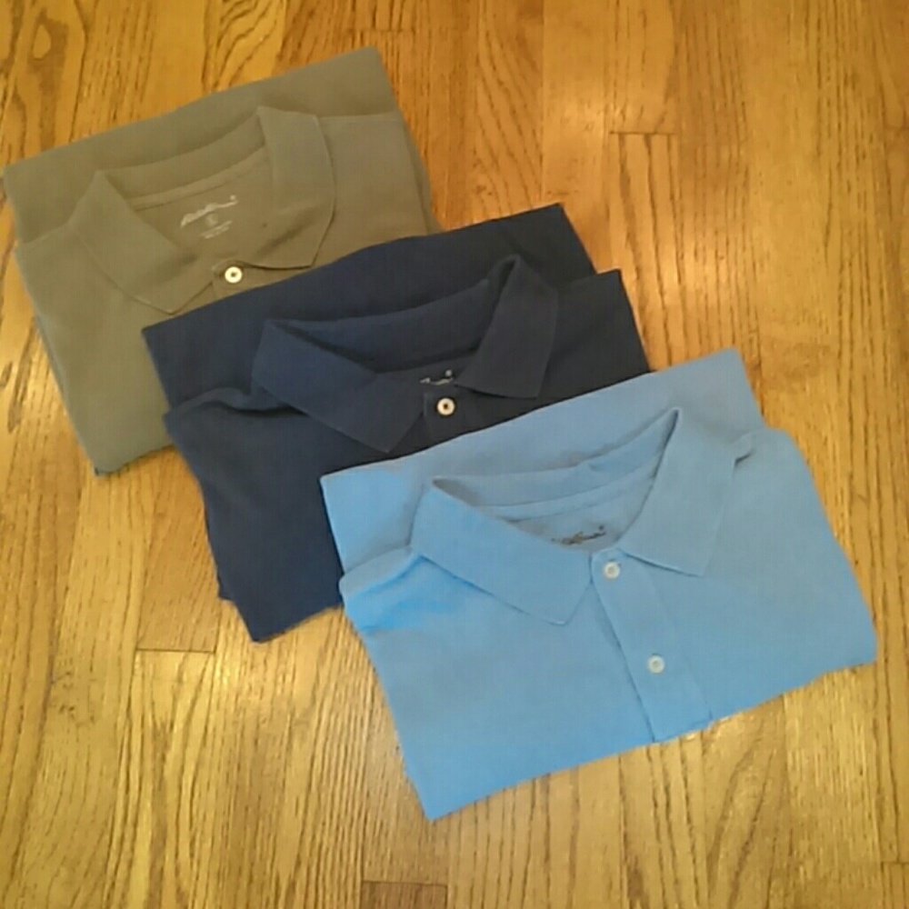 Bundle of THREE Eddie Bauer polos