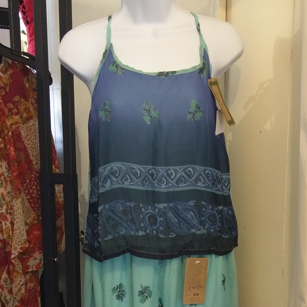 2 Piece Spaghetti Strap Sheer Set