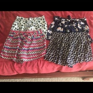 4 tie shorts!