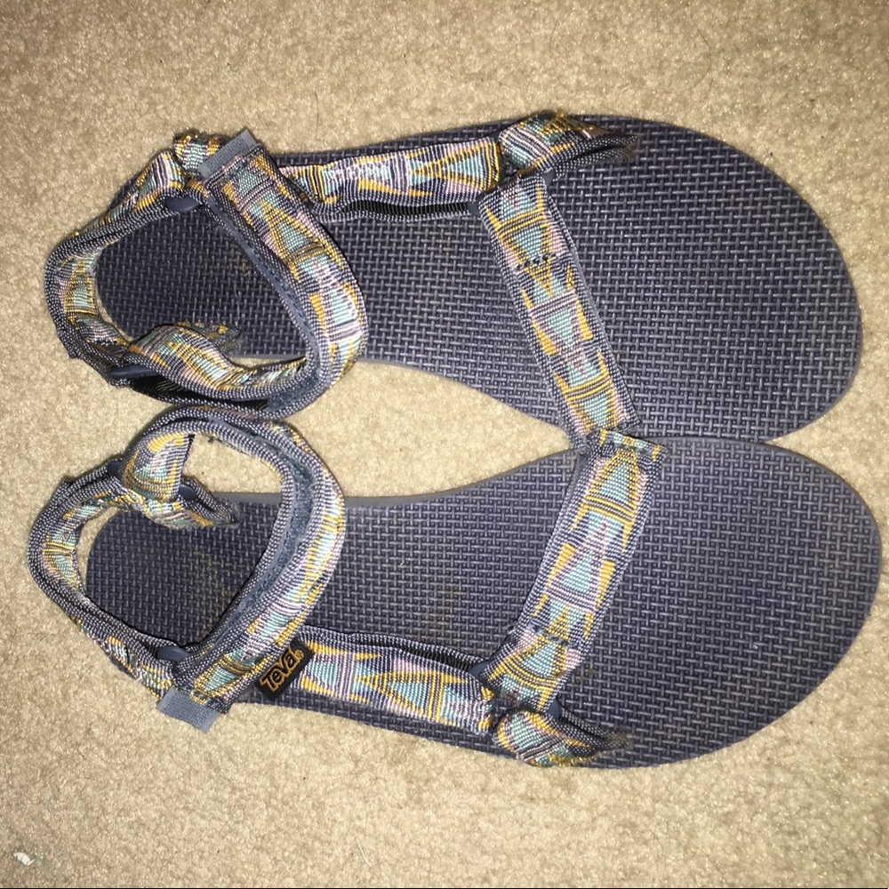 Blue Teva sandals