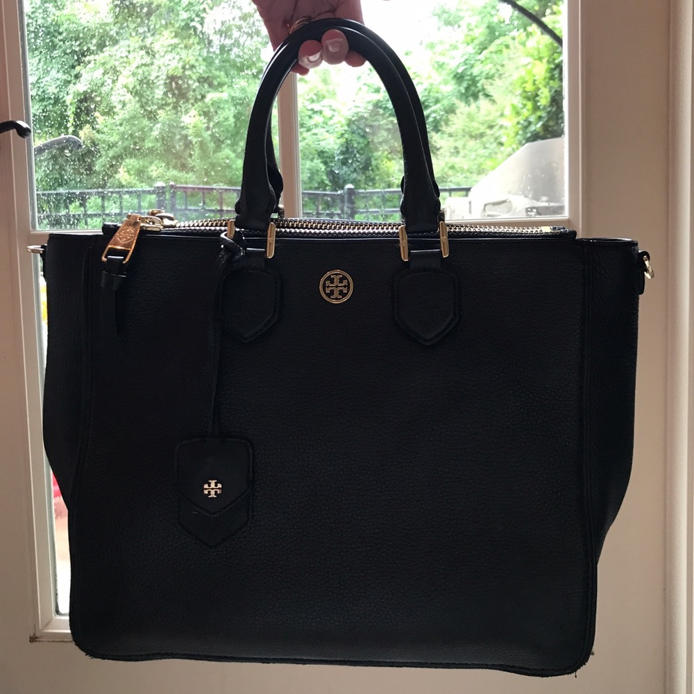 Tory Burch Black Leather Tote
