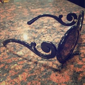 Black Prada baroque sunglasses
