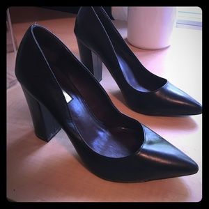 Black high heel shoes