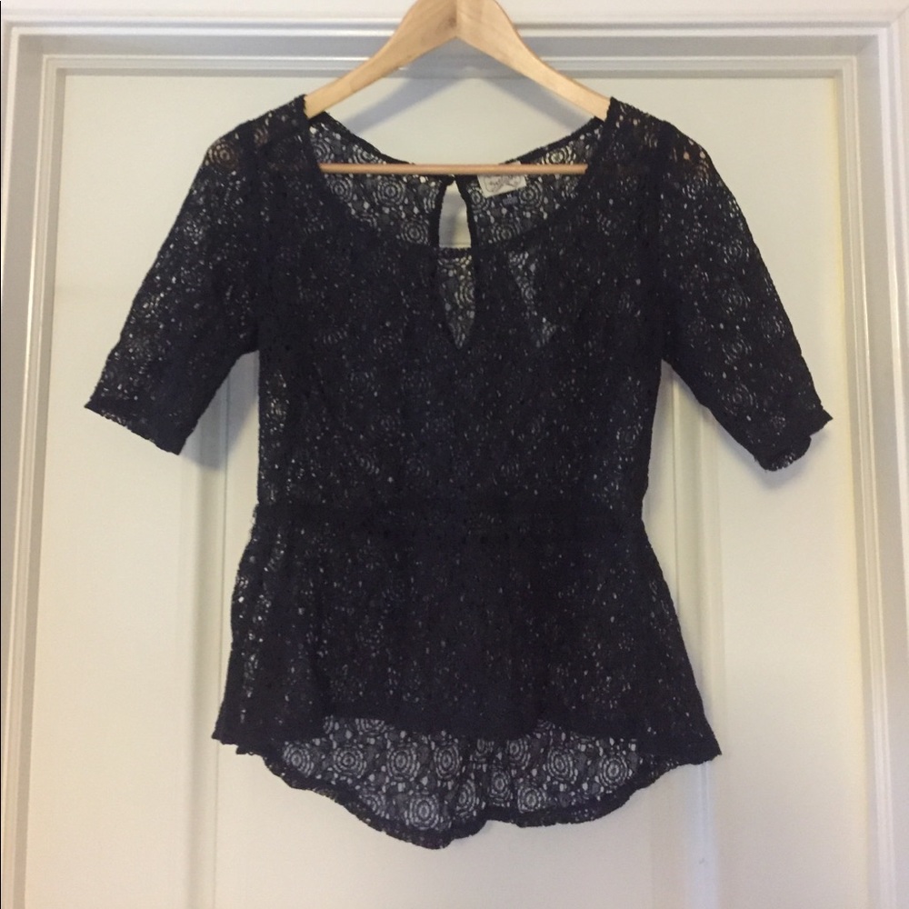 Brand new lace peplum top