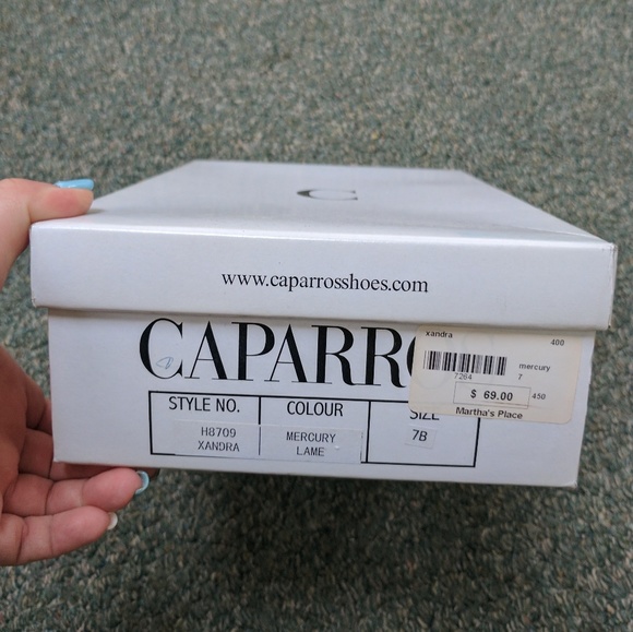 Caparros Silver Heels - Picture 1 of 8