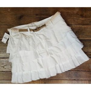 Small white linen skirt