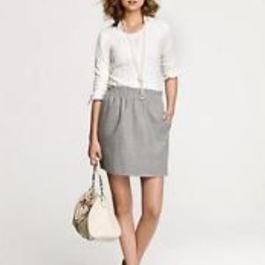 J crew navy elastic waist skirt