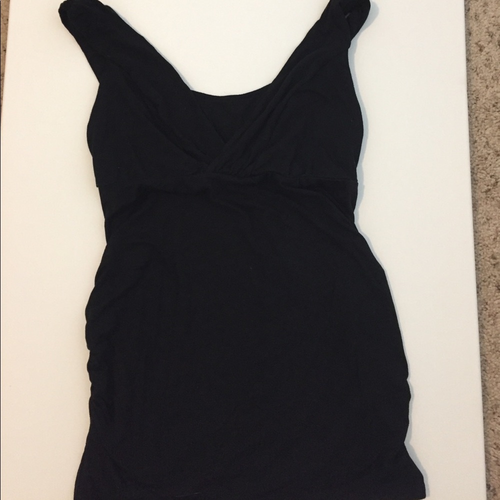 Black maternity/nursing tank top