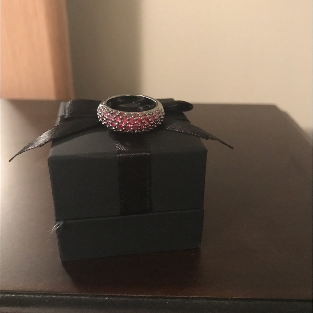 Pink swarovski ring