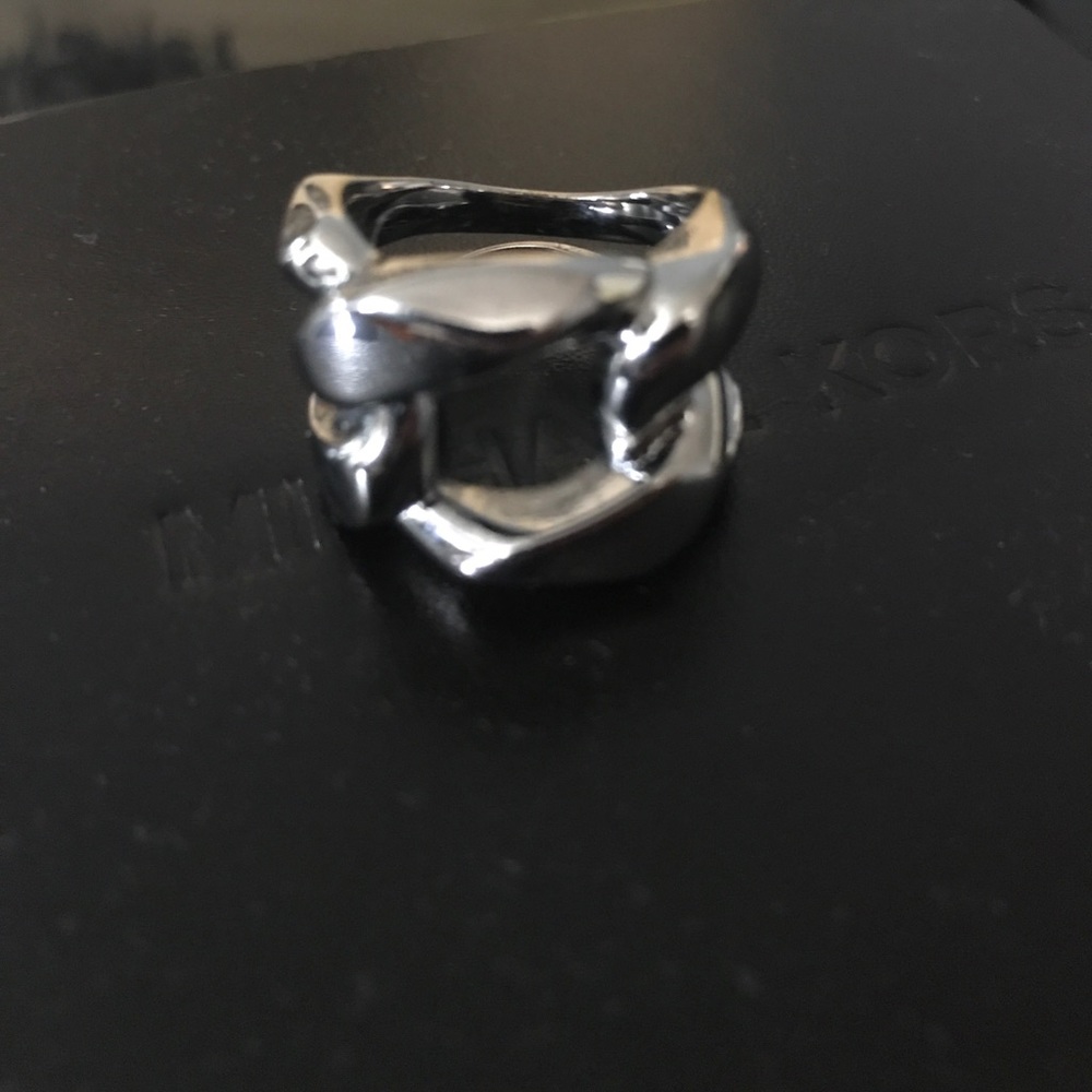 Michael kors gunmetal chain ring
