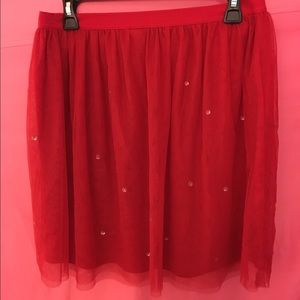Cute red girls skirt