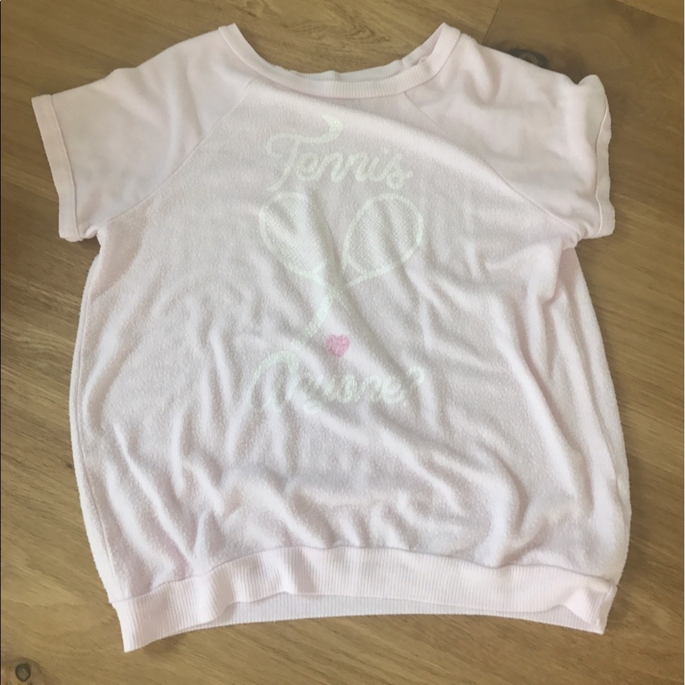 Wildfox Pink kids "tennis anyone" shirt