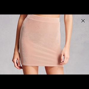 Velvet Mini Skirt