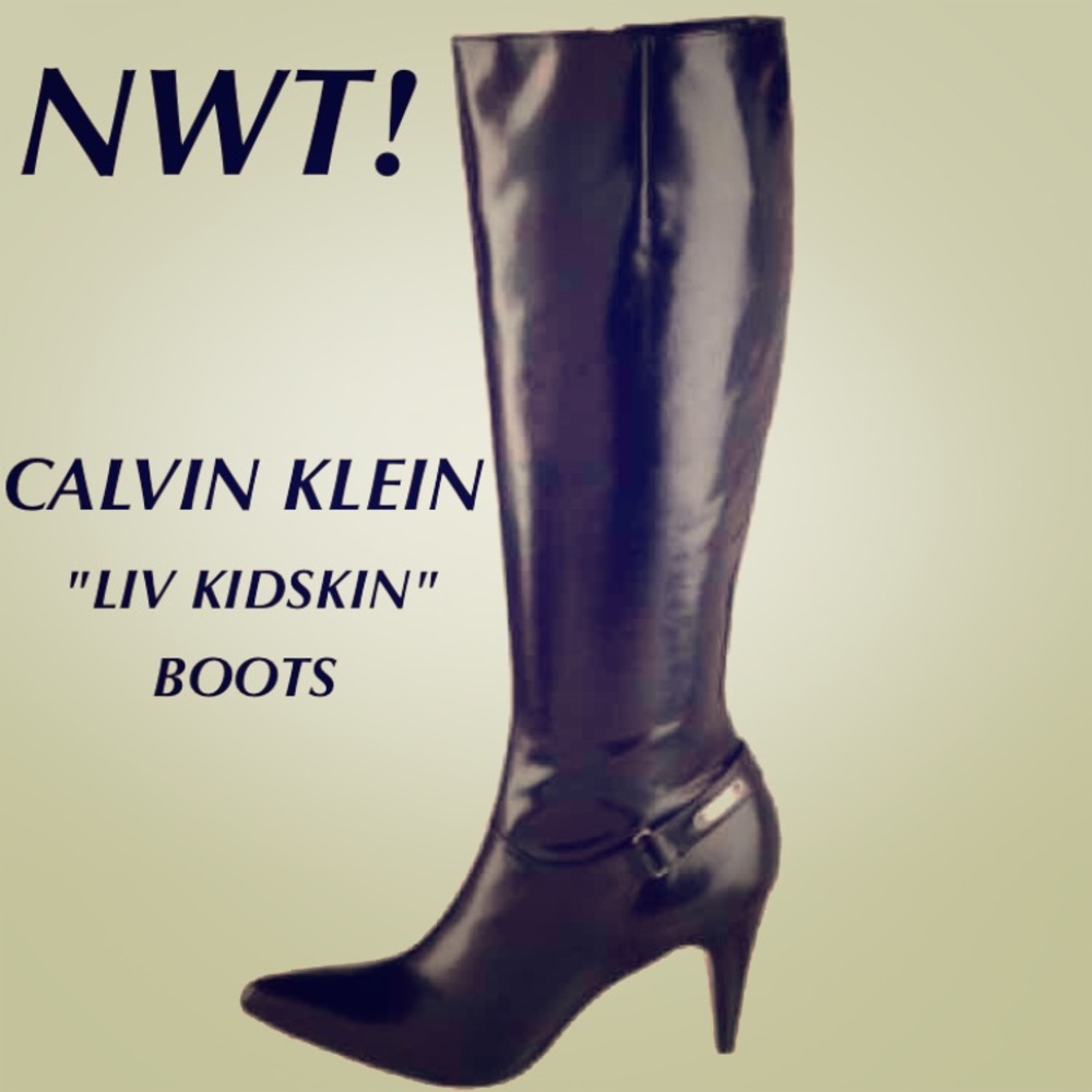 **** SOLD**** NWT Calvin Klein Liv Kidskin boots 5