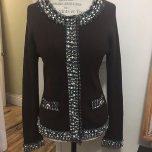 NEW WOT, Sweater Jacket Top With Gorgeous Details