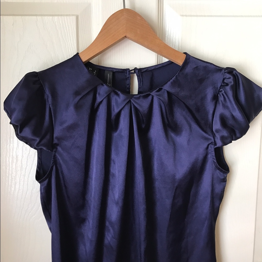 🍦Mango silk satin blouse