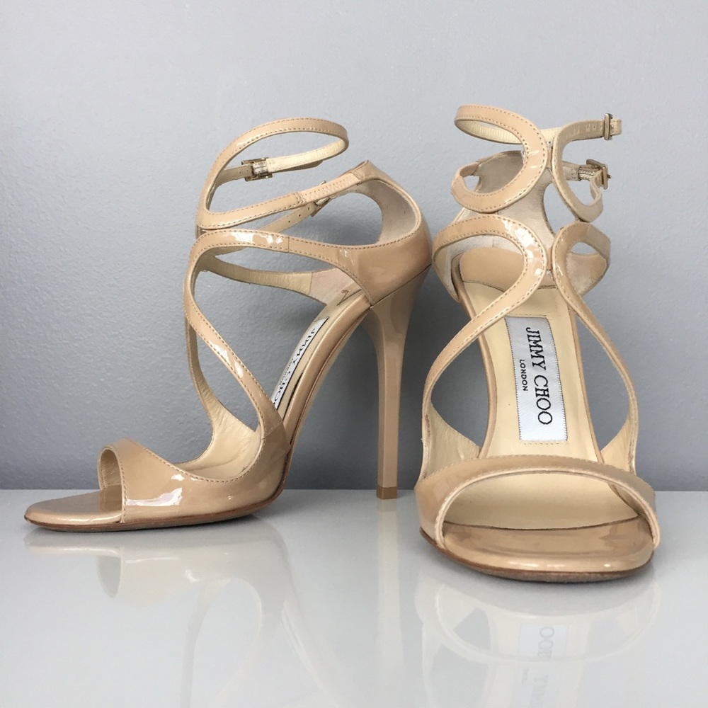 Jimmy Choo Lance Nude Patent Leather 34/35