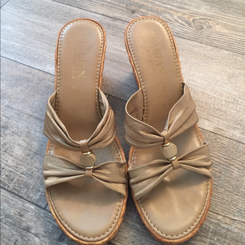 Nude color Italian Shoemakers wedges as 10m