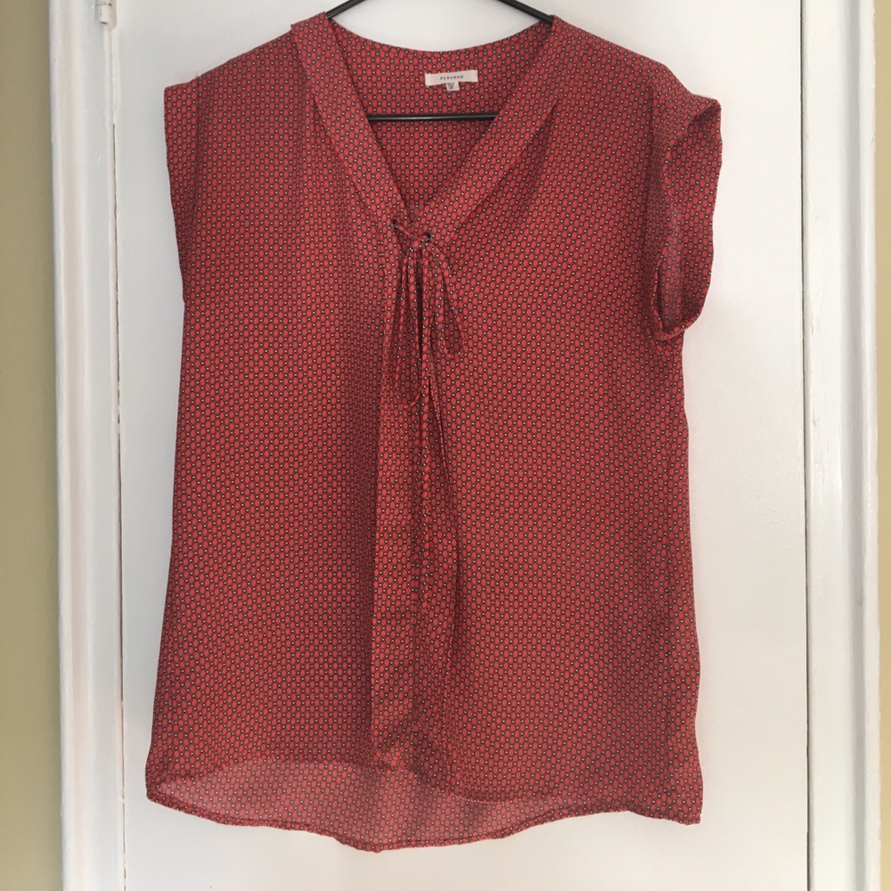 Blouse in coral print from Nordstrom Rack