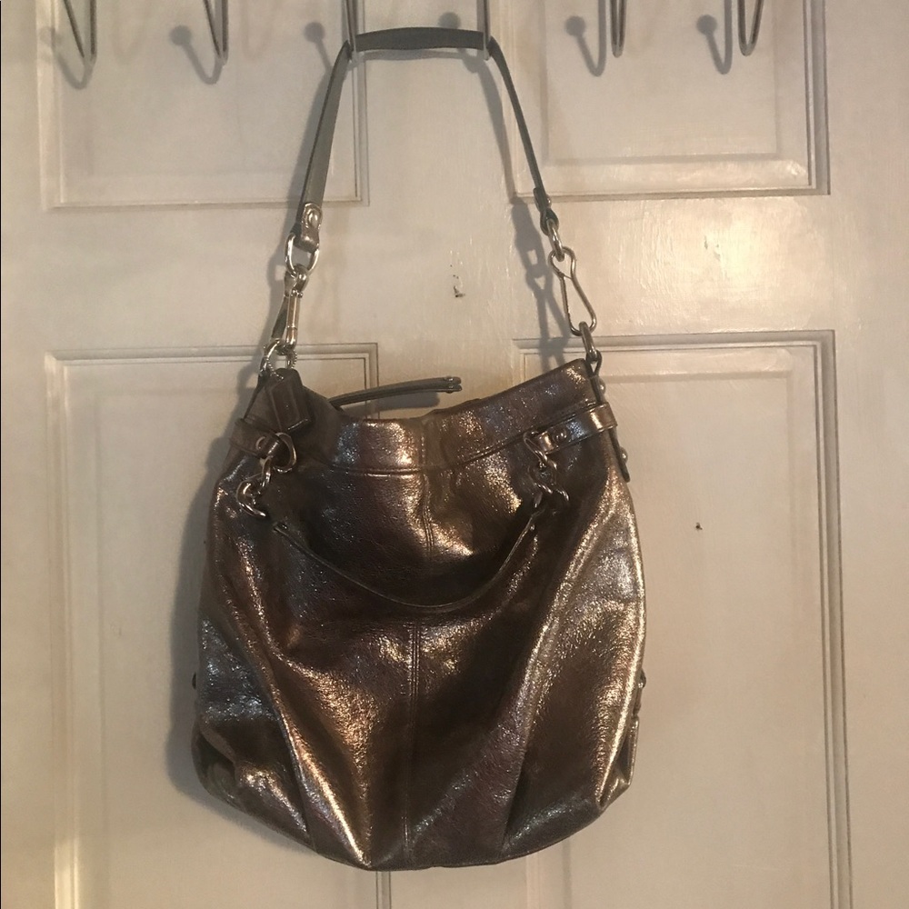 Leather coach purse