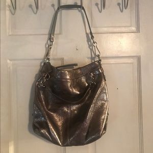 Leather coach purse