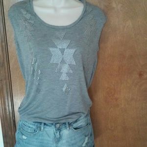 Limited Sleeveless Grey Shirt w Design on Front