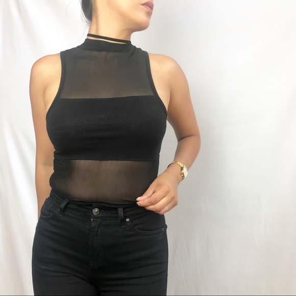 • Black Mesh Bodysuit • - Picture 5 of 6
