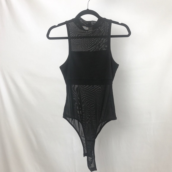 • Black Mesh Bodysuit • - Picture 3 of 6