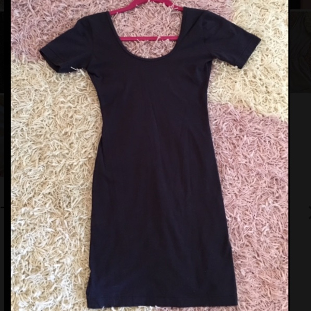 Navy tight T-shirt dress