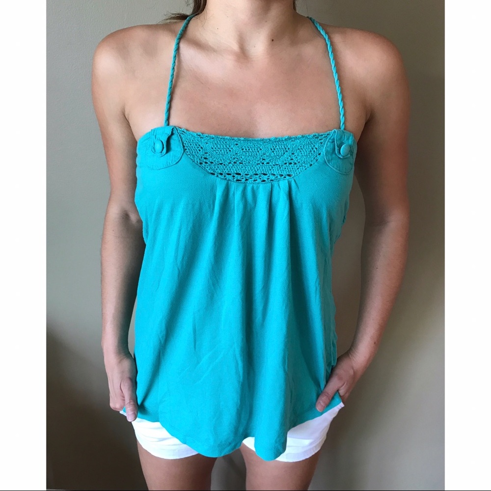 Teal blue Volcom tank