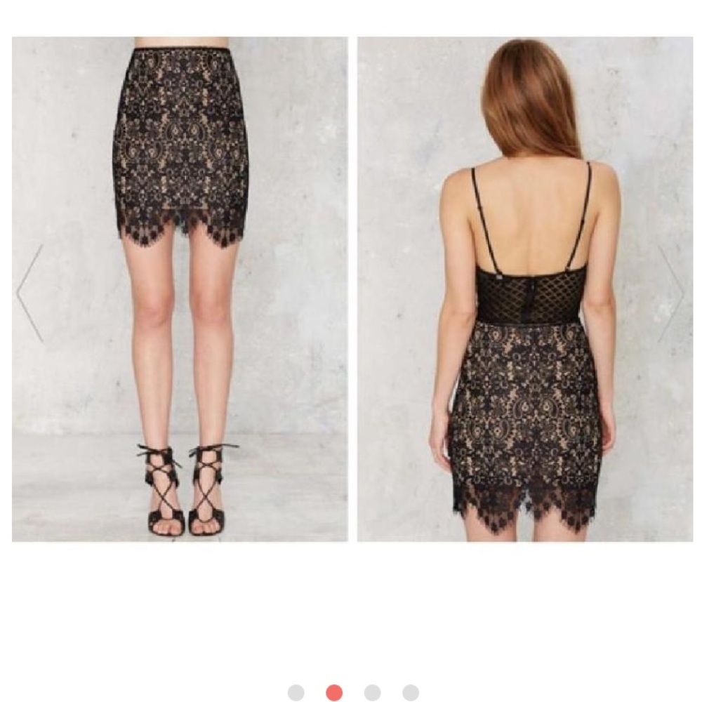 For Love & Lemons And & Nude Vika Mini skirt