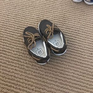 Brown  faux leather boat shoes from gap