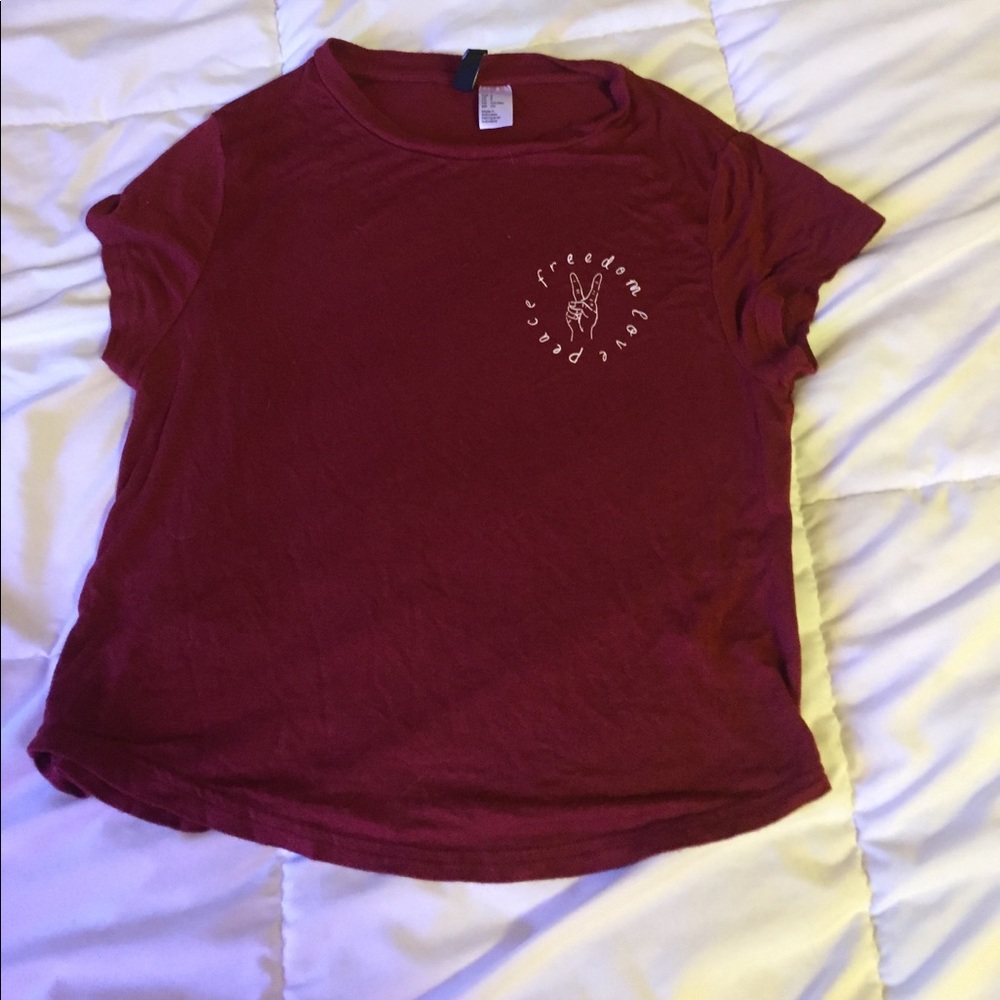 Maroon Crop Top