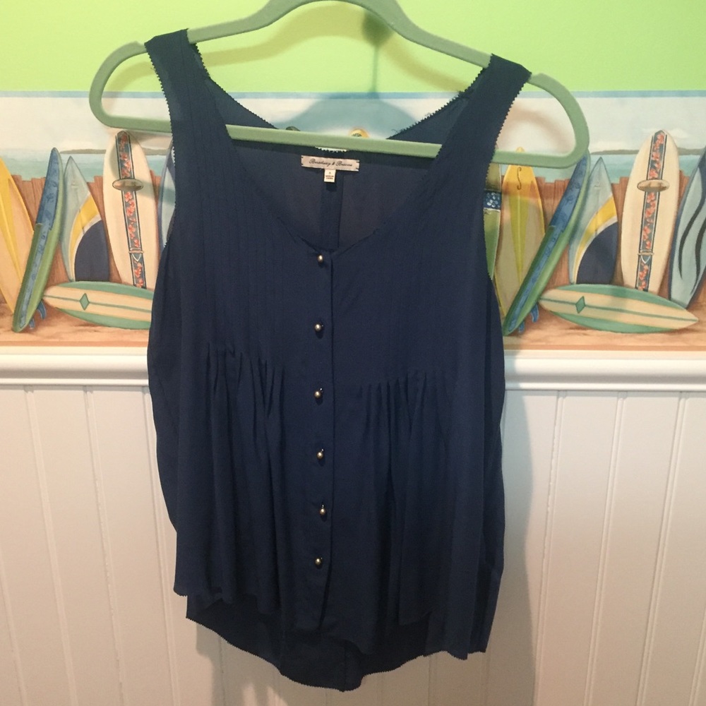 Navy Silk TankTop