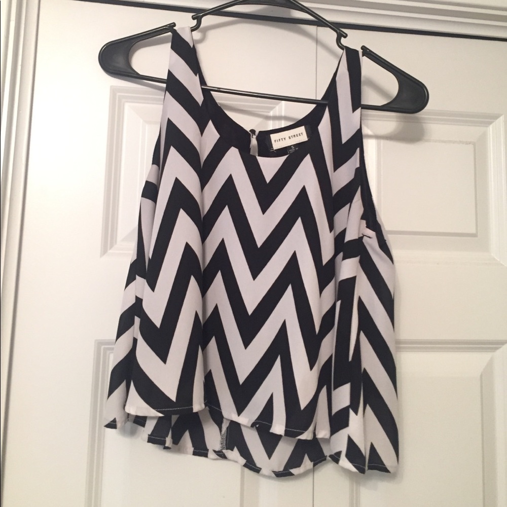 Black and White Crop Top
